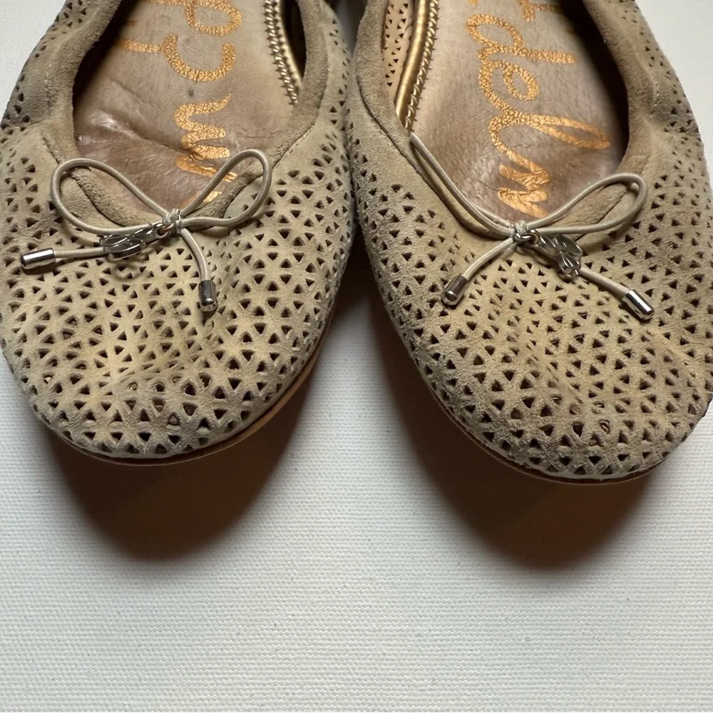 Sam Edelman Taupe Perforated Ballet Sz 9 Flats